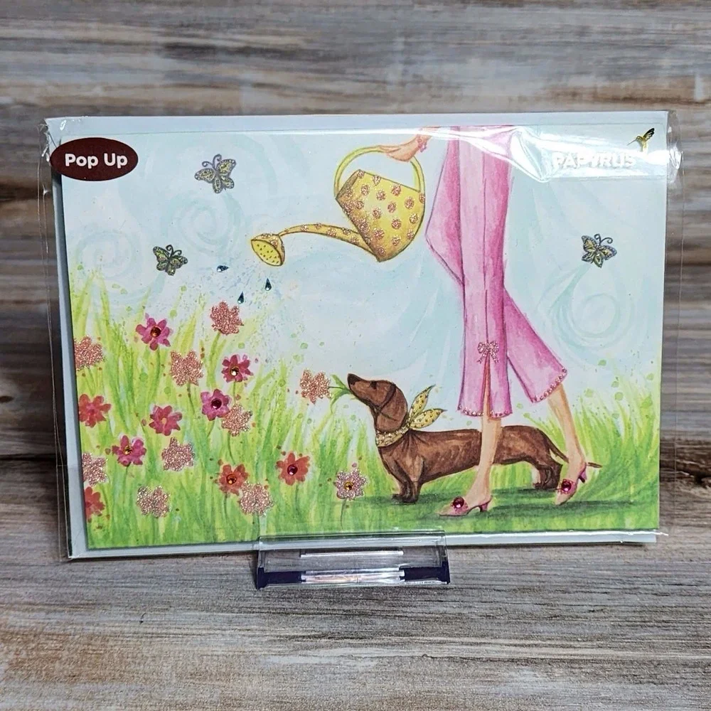 Papyrus Bella Pilar Happy Mother's Day Relax Datsun Glittery Beaded Card SEALED
